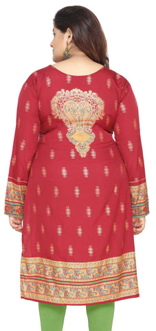 Buy Manas Crafts Indian Women Designer Kurta Kurti Bollywood Tunic Ethnic  Pakistani Top Crepe Kurtis Dress Tunics Cotton Tops Blouse Style Long Silk  (S) Online at desertcartINDIA