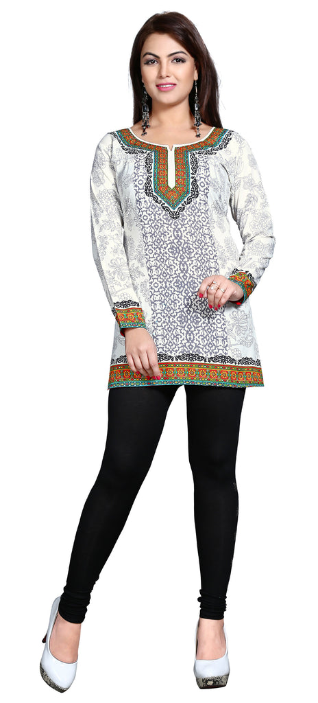 India Tunic Top Kurti Womens Printed Indian Clothing – Maple Clothing Inc.
