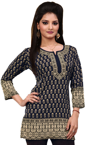 India Tunic Top Kurti Womens Printed Indian Clothing – Maple
